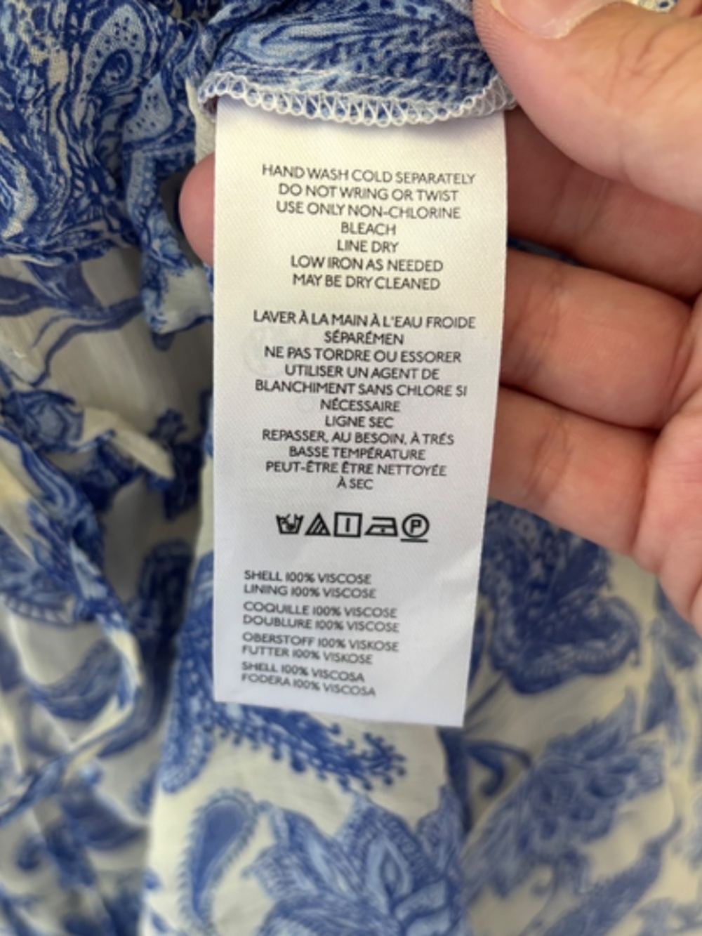 Anthropologie Maeve blue white floral ruffle mini dress Size XS - Picture 10 of 12
